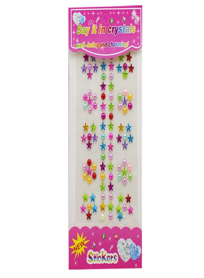 Asera Self-Adhesive Multicolor Stone Pearl Stickers for Art and Craft Activity (Set of 12) - Image 4